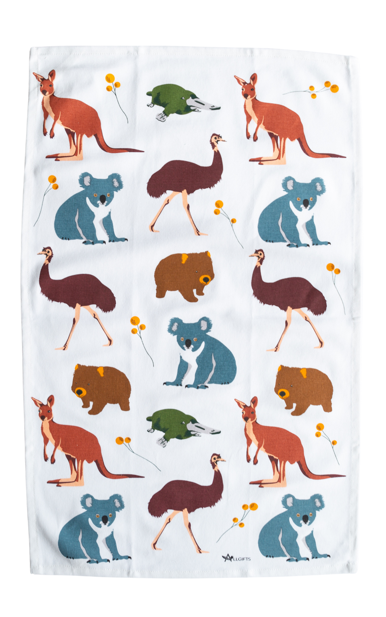 Australian Animals Tea Towel