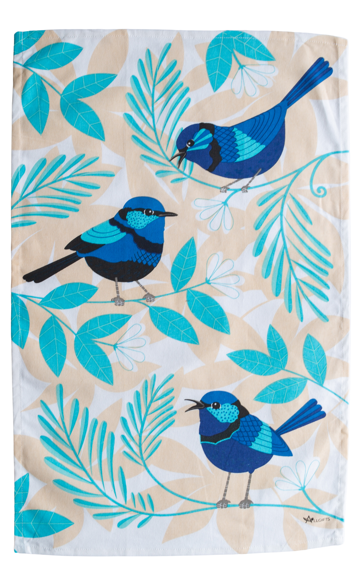 Blue Wren Tea Towel