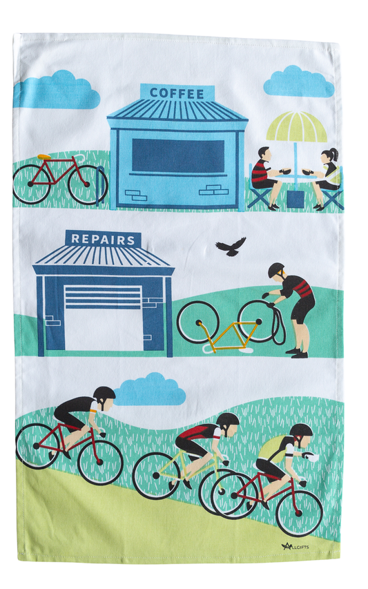 Cycling Tea Towel