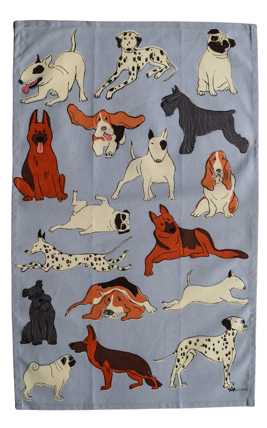 Dog Breeds Tea Towel