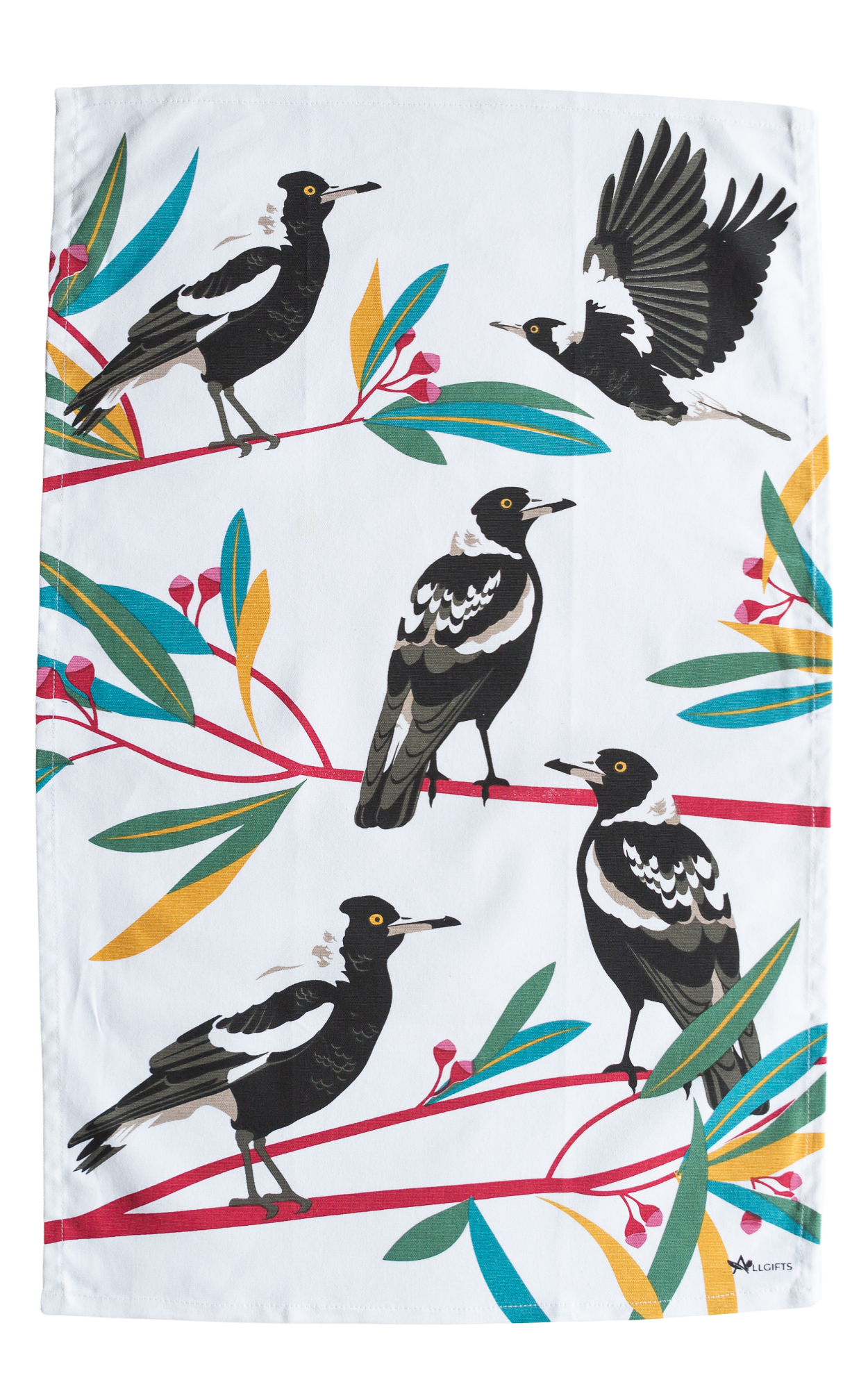 Magpies Tea Towel