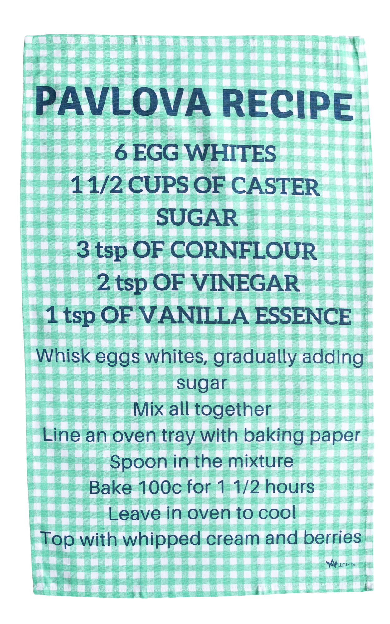 Pavlova Recipe Tea Towel