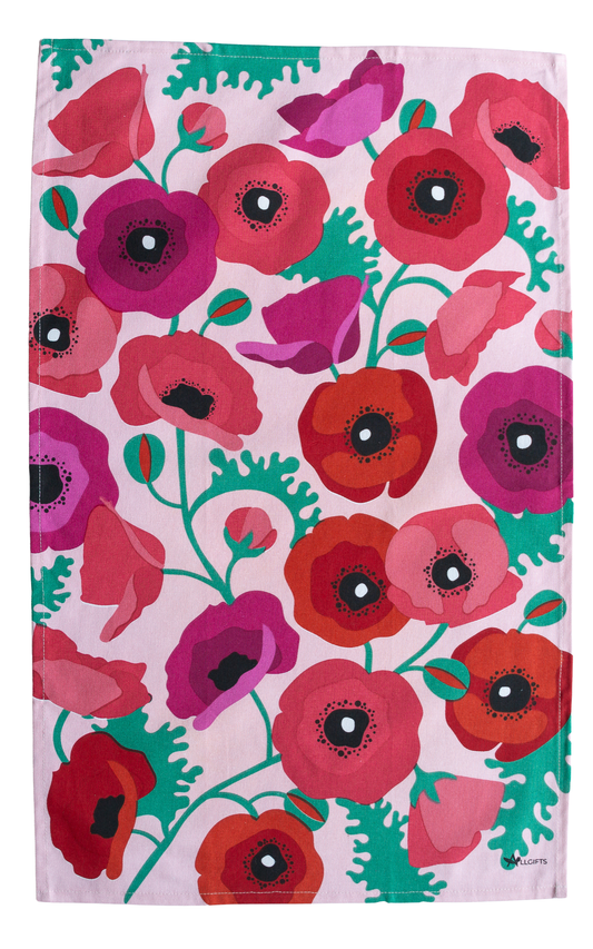 Poppies Tea Towel