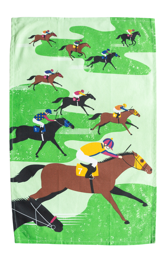 Race Horse Tea Towel