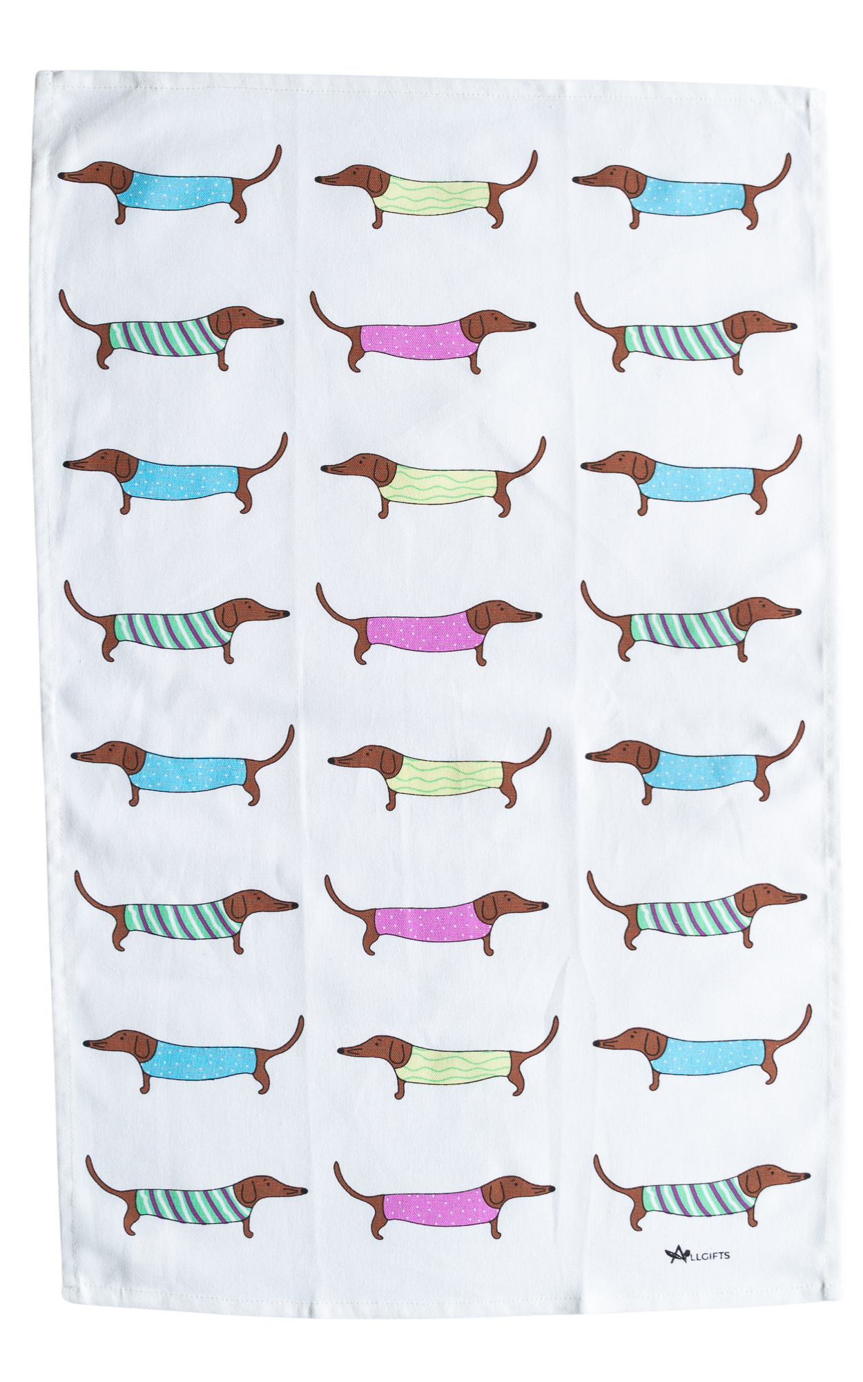 Sausage Dog Tea Towel