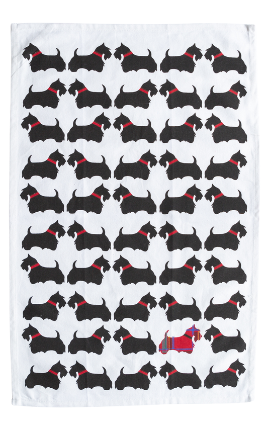 Scottie Dog Tea Towel