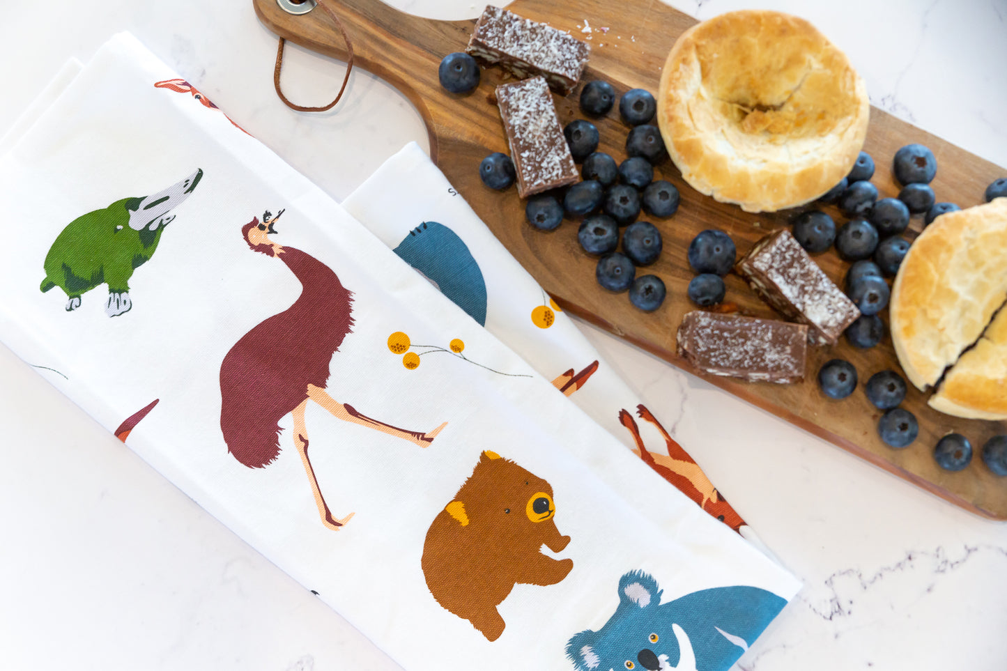 Australian Animals Tea Towel