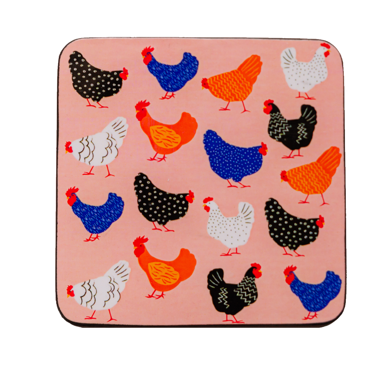 Coasters - Bright Hens (set of 4)