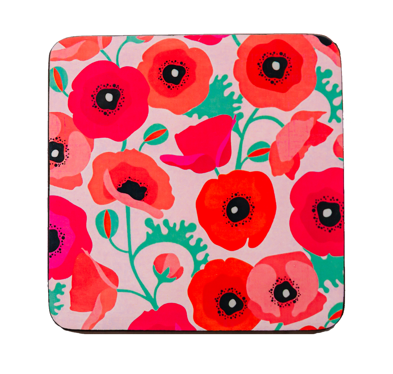 Coasters - Poppies (set of 4)