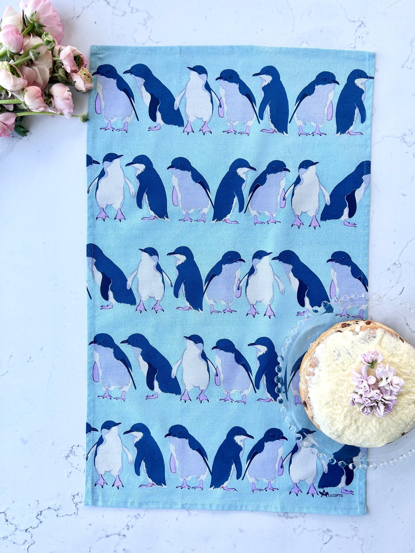 Penguins Tea Towel