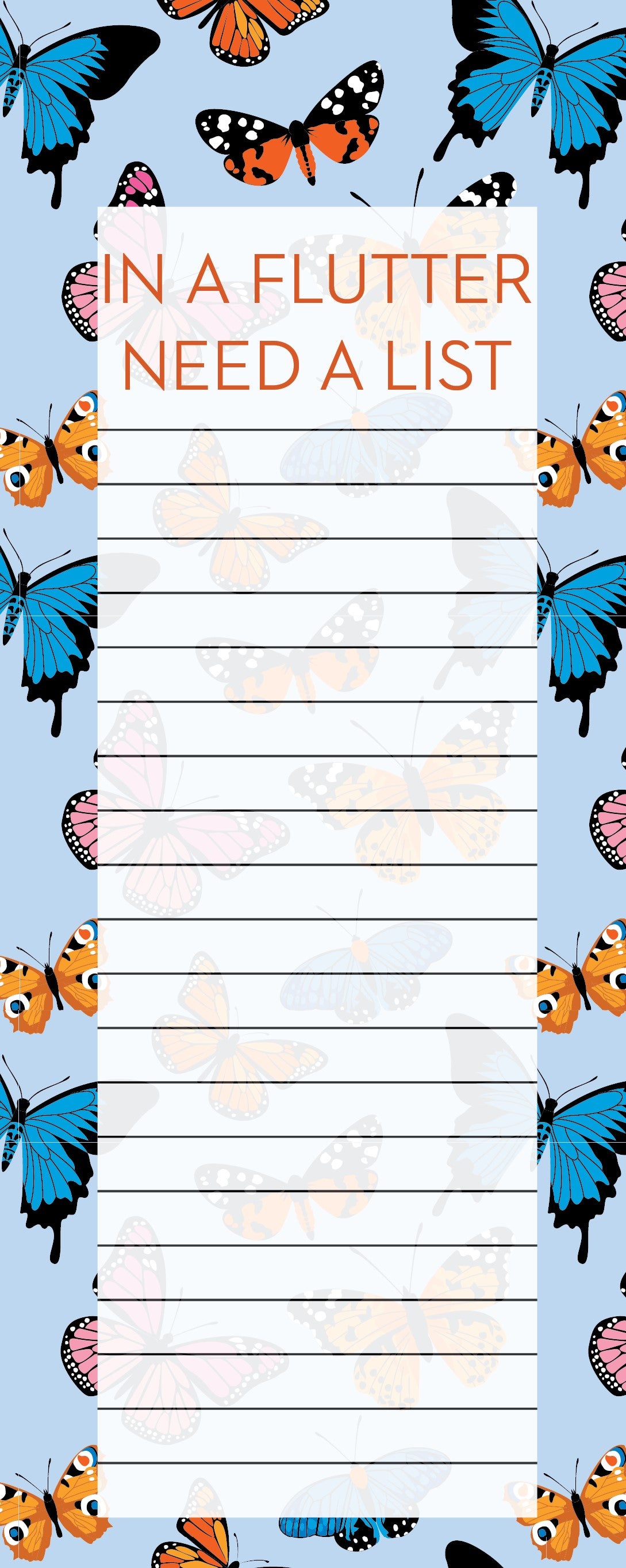 Butterfly - Shopping List Jotter