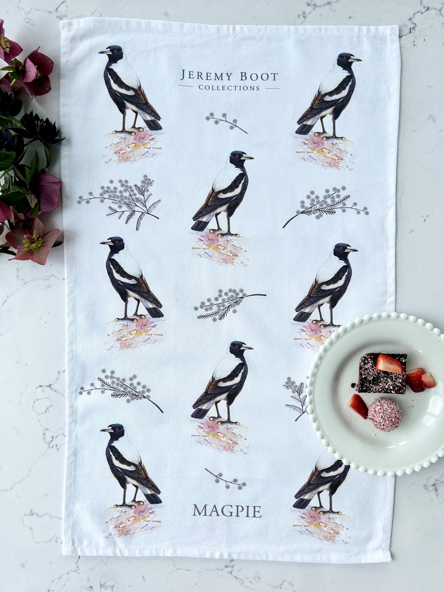 Jeremy Boot Cotton Tea Towel - Magpie