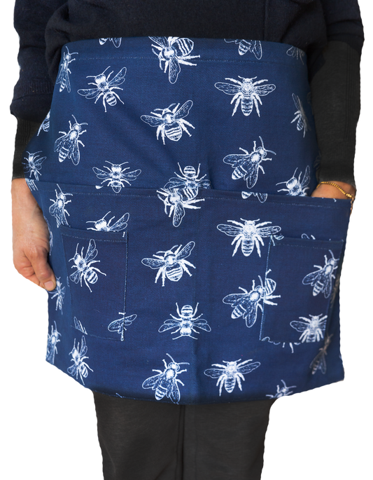 Waist Apron - Navy Bee