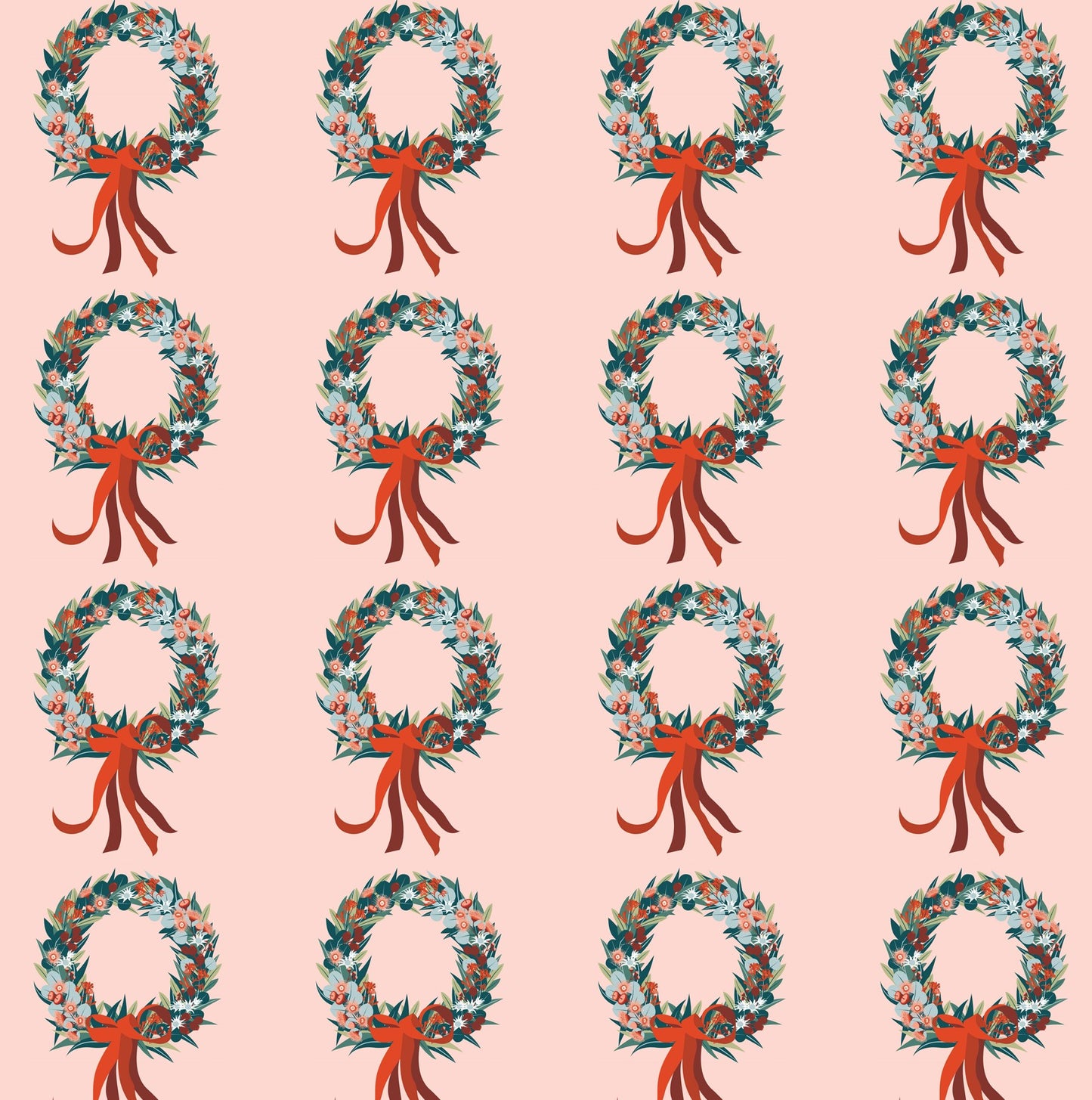 Xmas Wreath - Cotton Napkins (set of 4)