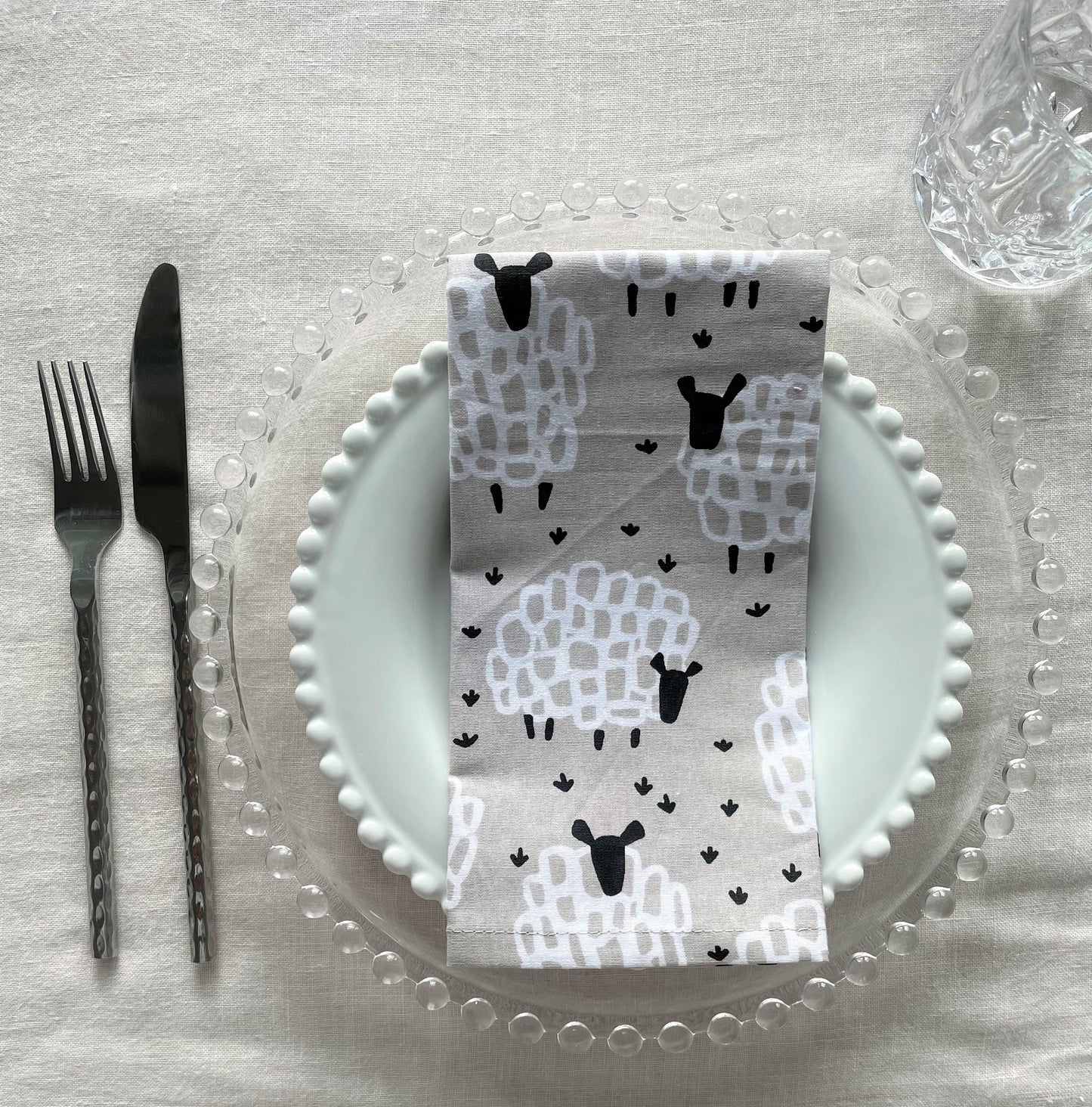 Grey Sheep - Cotton Napkins (set of 4)