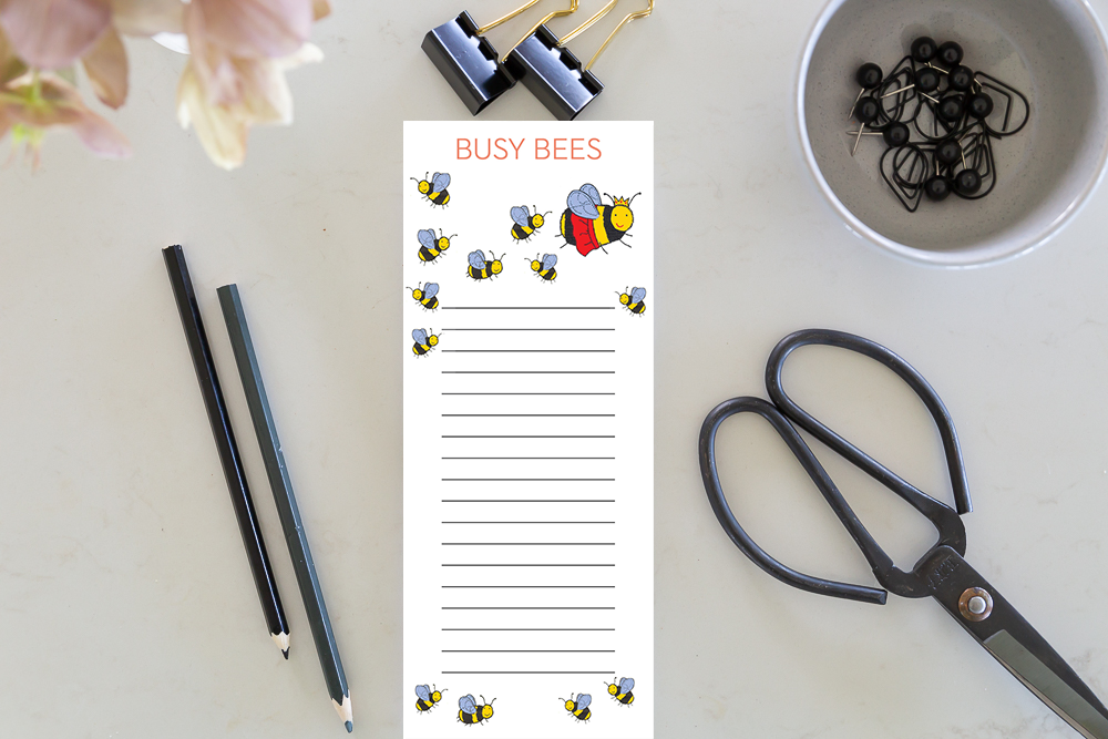 Bees - Shopping List Jotter