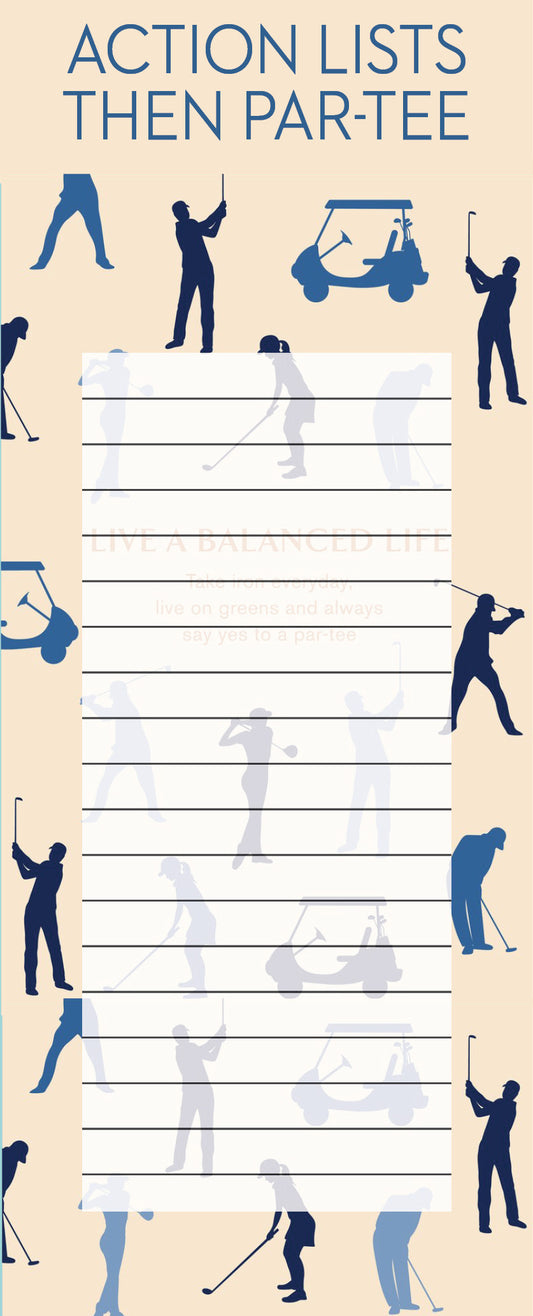 Golf - Shopping List Jotter