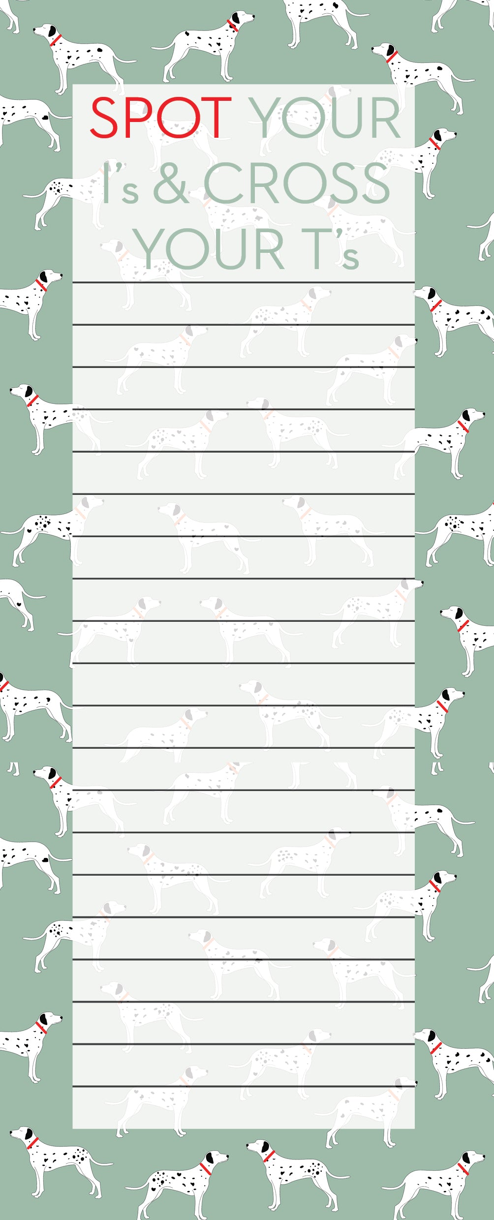 Dalmatian - Shopping List Jotter