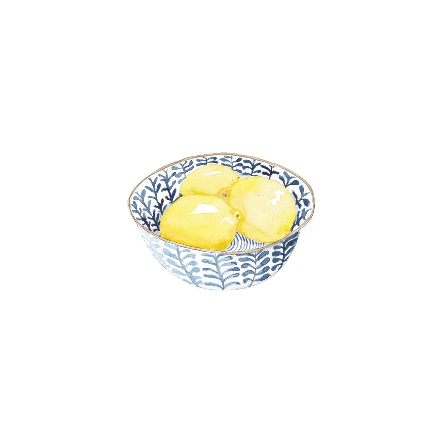 Lemons In Bowl print