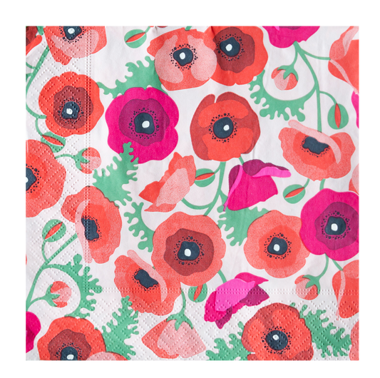 Poppies - pack of 20 paper napkins