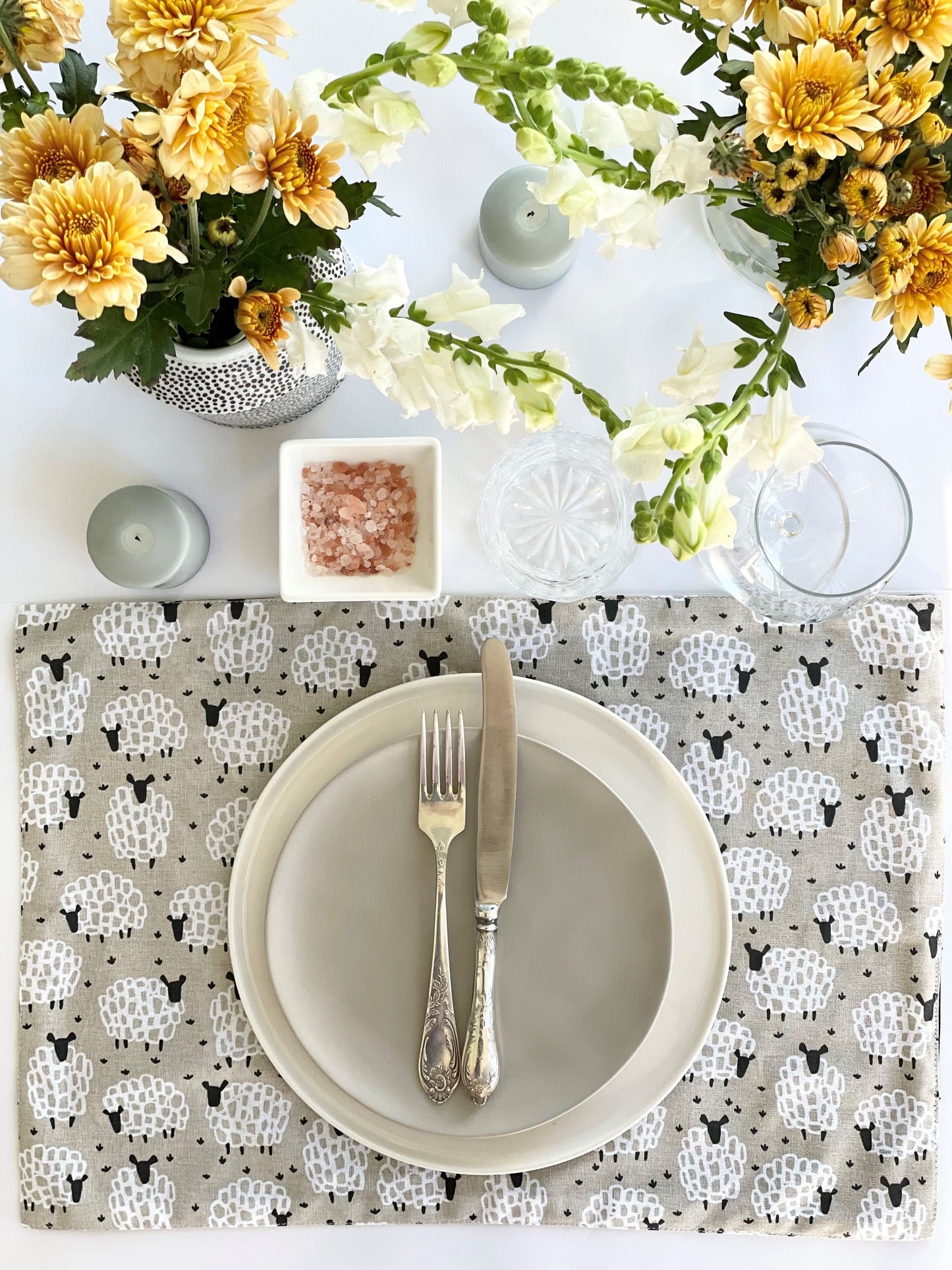 Grey Sheep - Cotton Placemats (set of 4)