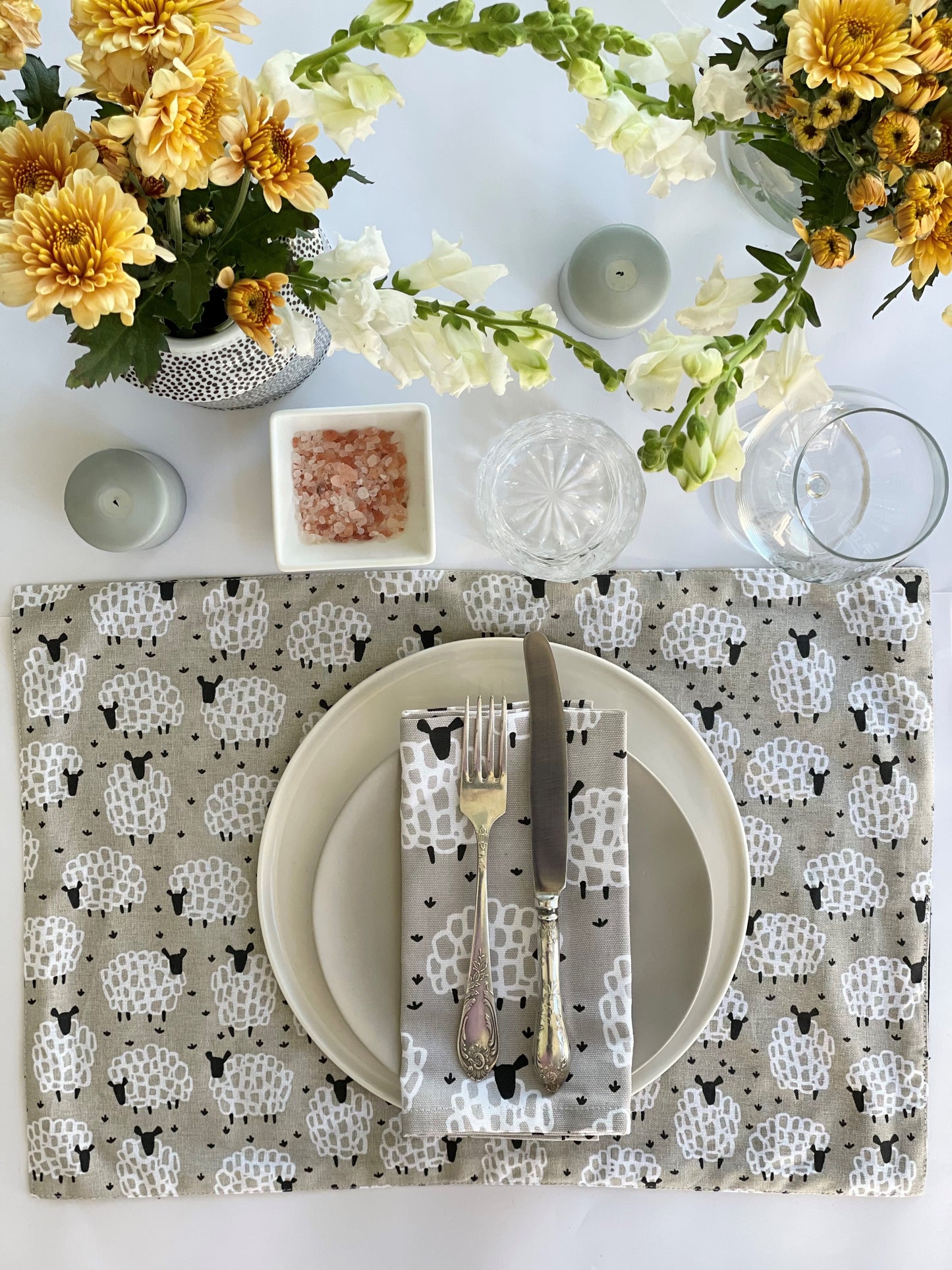 Grey Sheep - Cotton Placemats (set of 4)