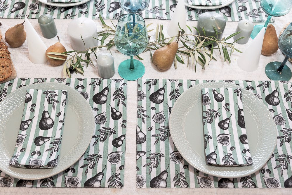 Fig and Pear - Cotton Placemats (set of 4)