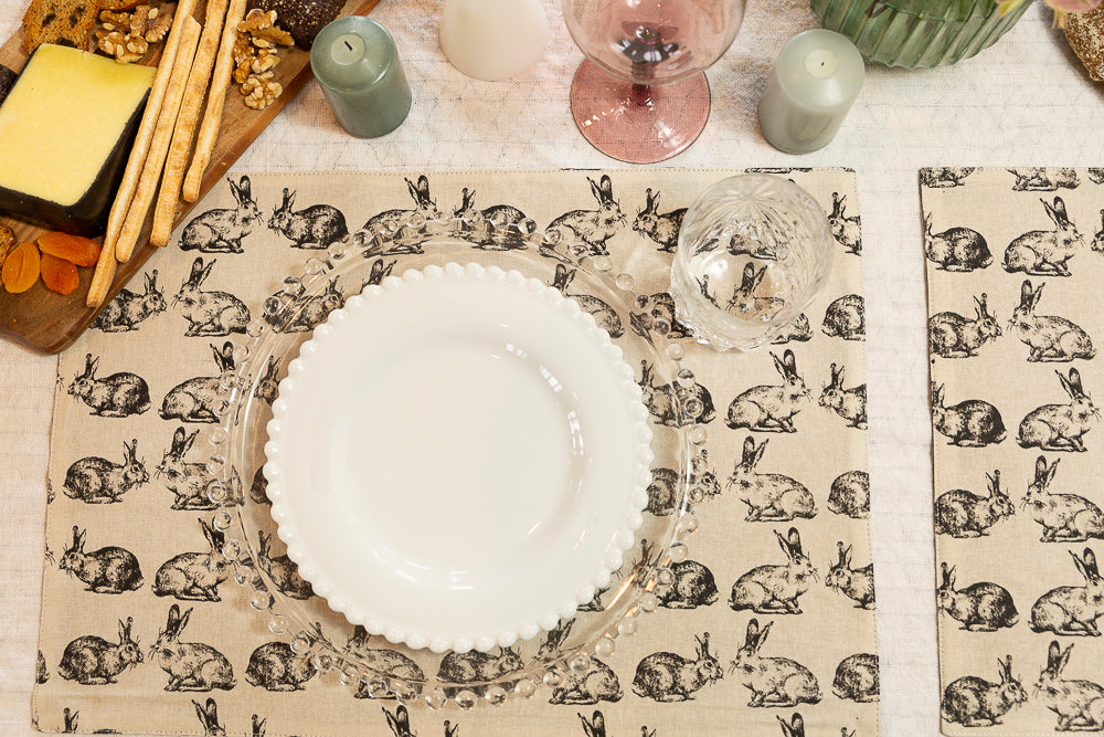 Hares - Cotton Placemats (set of 4)