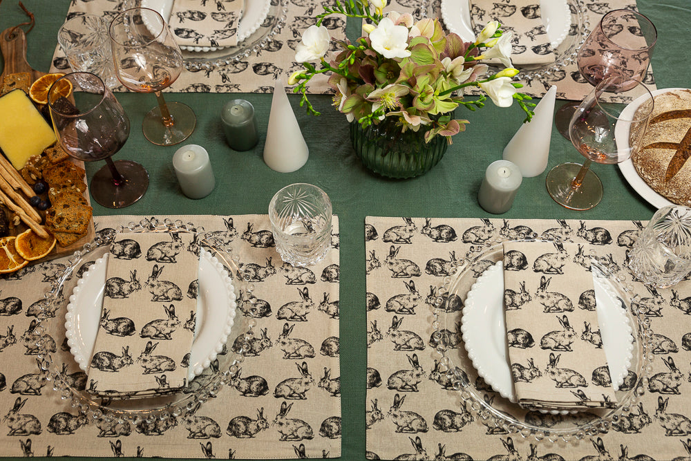 Hares - Cotton Placemats (set of 4)