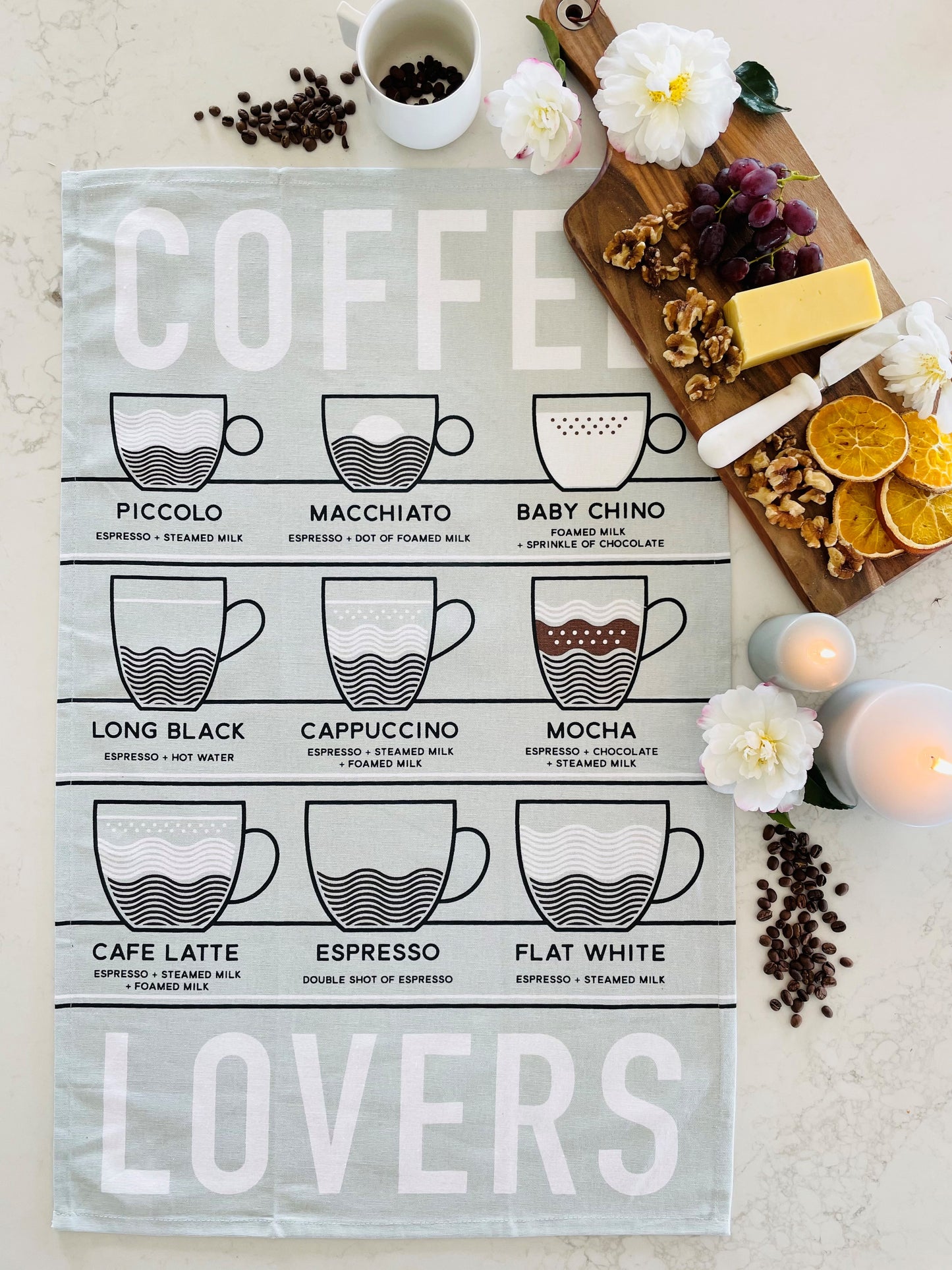 Coffee Lovers Tea Towel