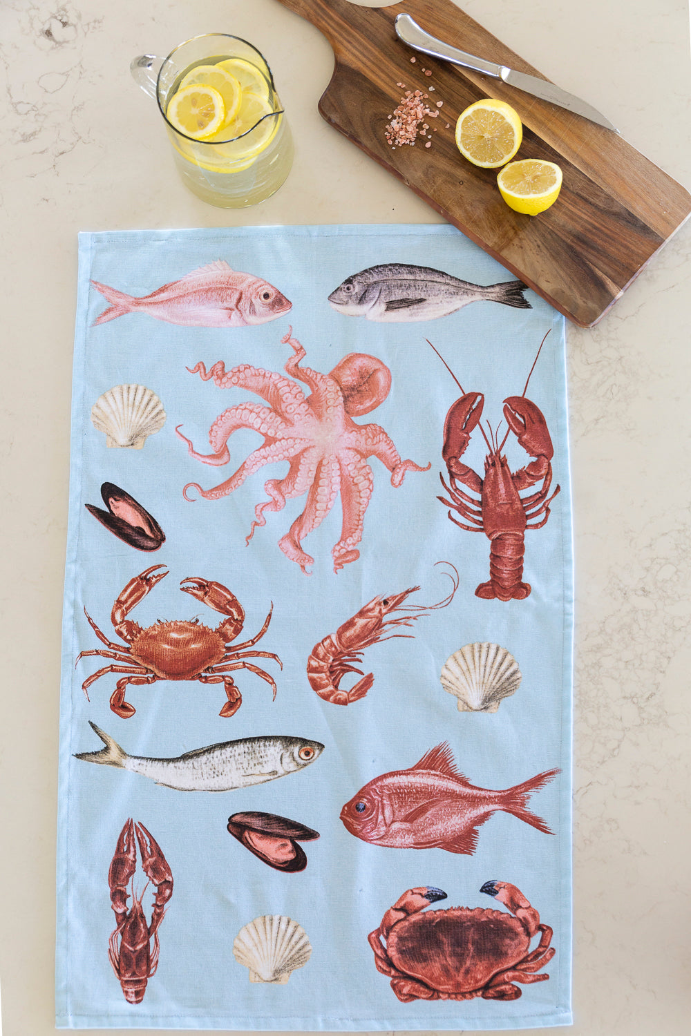 Fisherman Basket Tea Towel