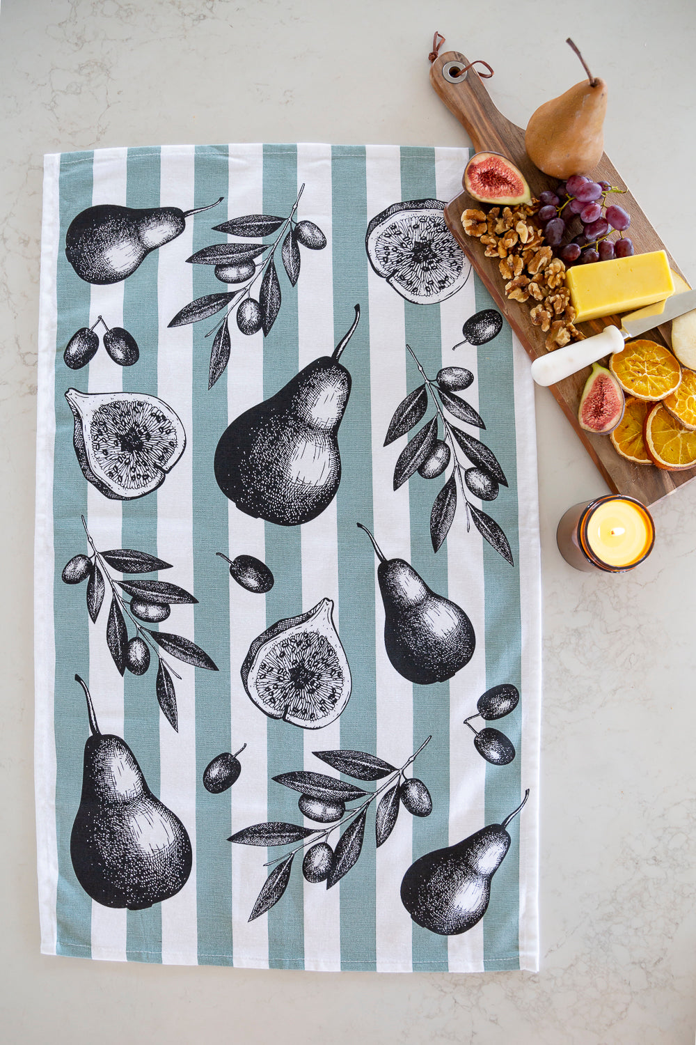 Fig and Pear Tea Towel