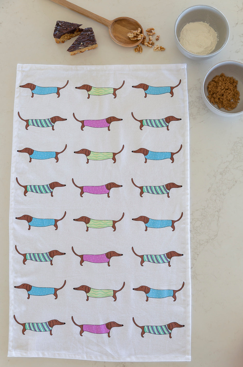 Sausage Dog Tea Towel