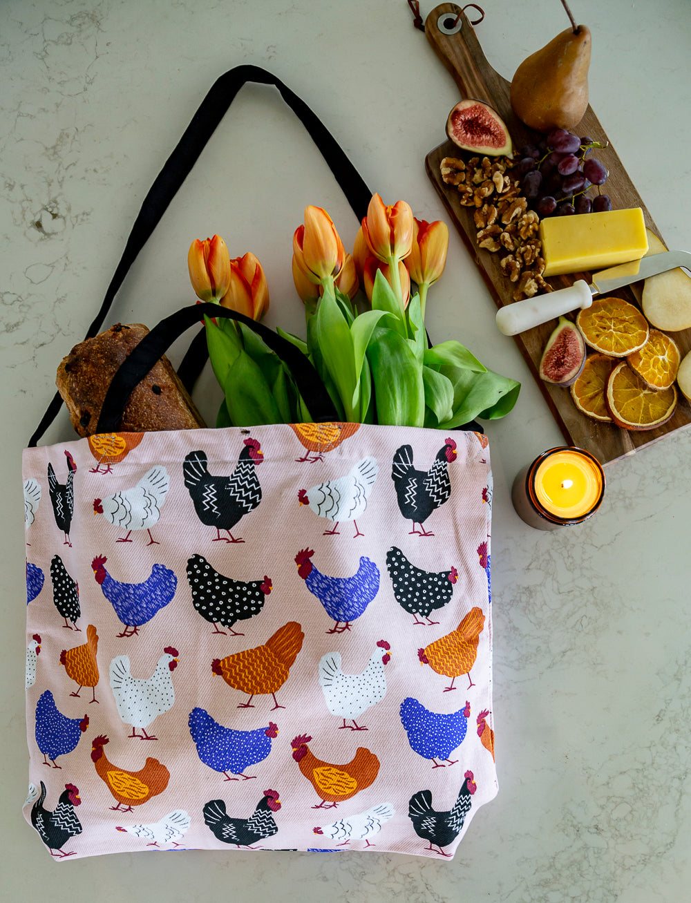 Bright Hens Tote Bag