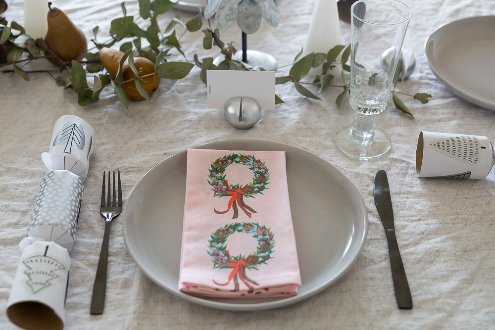 Xmas Wreath - Cotton Napkins (set of 4)